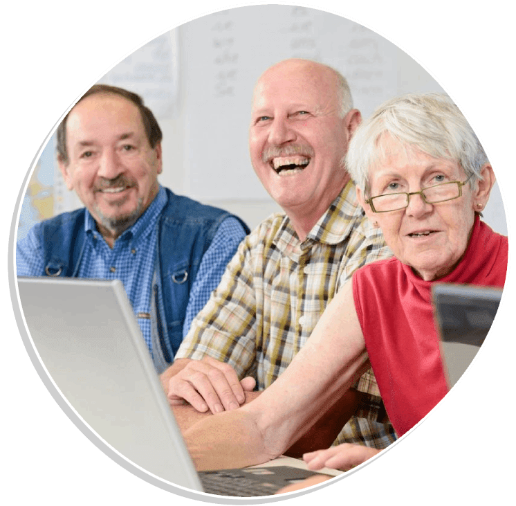 Group of people smiling